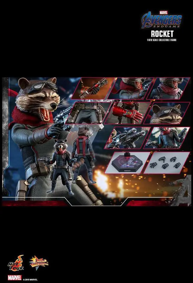 Alt view image 2 of 5 - Figure Hot Toys MMS548 -Marvel Comics - Avengers : Endgame - Rocket