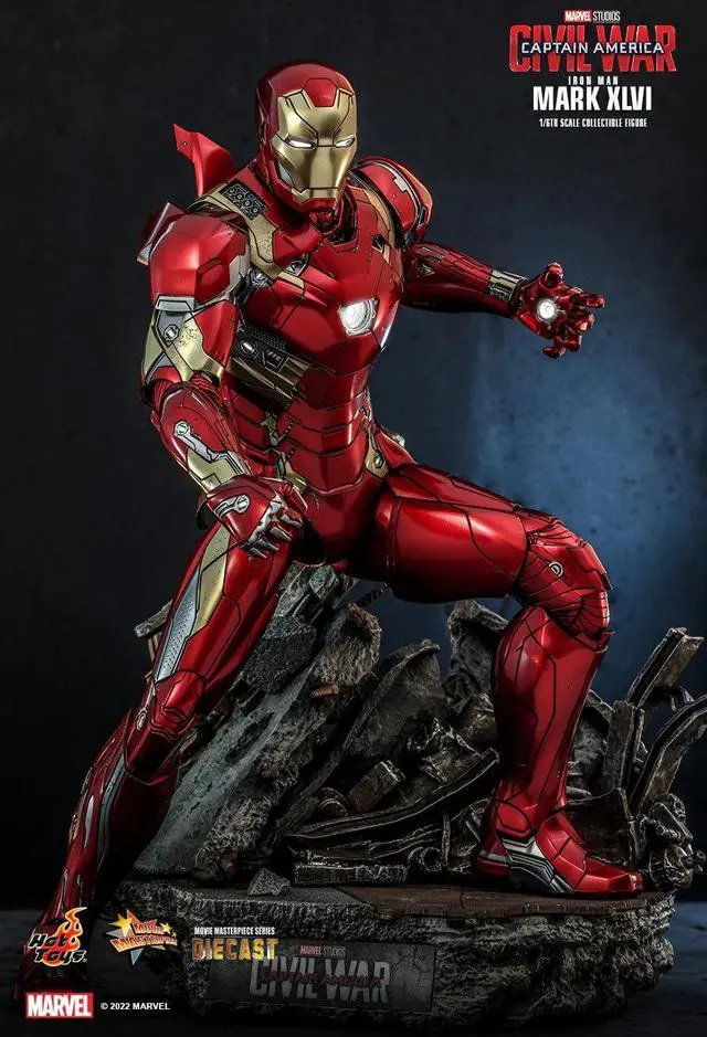 Alt view image 5 of 5 - Figure Hot Toys MMS608D42 - Marvel Comics - Captain America : Civil War - Iron Man Mark XLVI