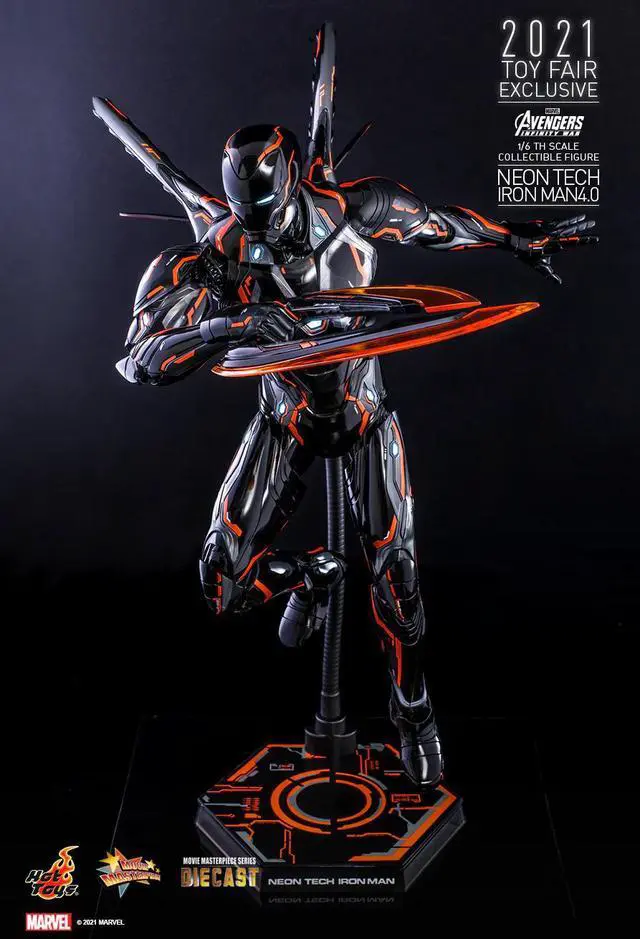 Alt view image 5 of 5 - Figure Hot Toys MMS597D39 - Marvel Comics - Avengers : Infinity War - Neon Tech Iron Man 4.0