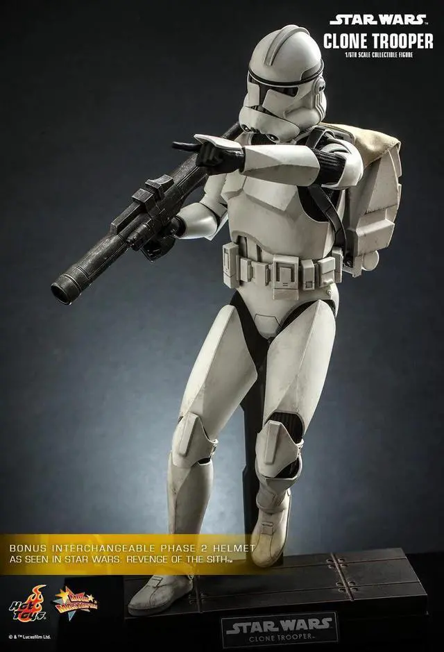 Alt view image 5 of 5 - Figure Hot Toys MMS647 - Star Wars Episode II : Attack Of The Clones - Clone Trooper