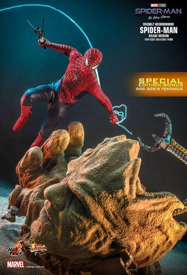 Alt view image 5 of 5 - Figure Hot Toys MMS662 - Marvel Comics - Spider Man : No Way Home - Friendly Neighborhood Spider Man Deluxe Version