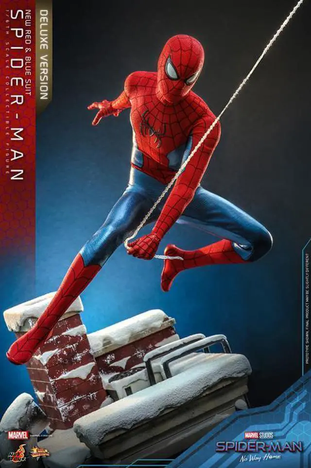 Alt view image 5 of 5 - Figure Hot Toys MMS680 - Marvel Comics - Spider Man : No Way Home - Spider Man New Red And Blue Suit Deluxe Version