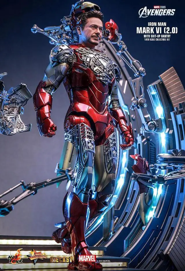 Alt view image 5 of 5 - Figure Hot Toys MMS688D53 - Marvel Comics - The Avengers - Iron Man Mark VI & Suit-Up Gantry