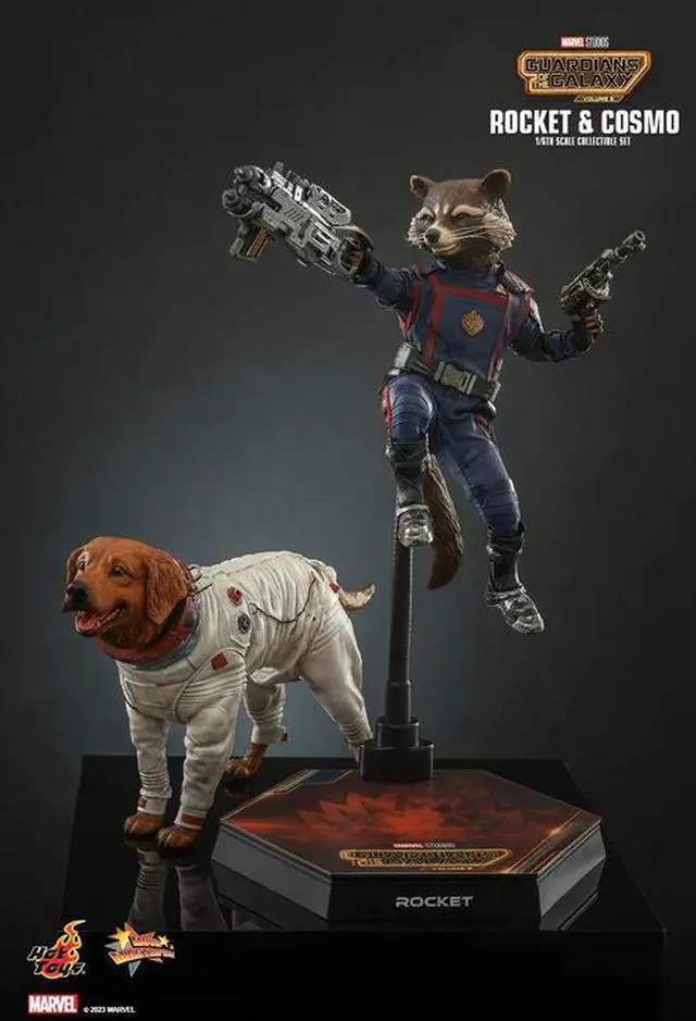 Alt view image 5 of 5 - Figure Hot Toys MMS708 - Marvel Comics - Guardians Of The Galaxy Vol.3 - Rocket & Cosmo