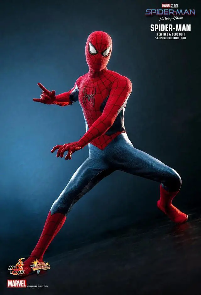 Alt view image 5 of 5 - Figure Hot Toys MMS679 - Marvel Comics - Spider Man : No Way Home - Spider Man New Red And Blue Suit Standard Version