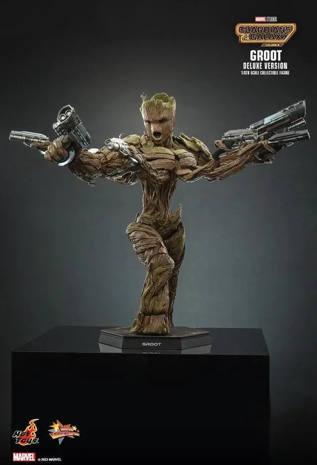 Alt view image 5 of 5 - Figure Hot Toys MMS707 - Marvel Comics - Guardians Of The Galaxy Vol.3 - Groot Deluxe Version