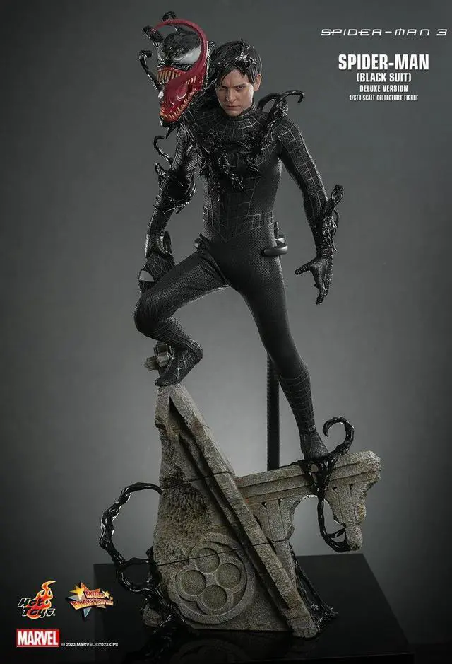 Alt view image 5 of 5 - figure Hot Toys MMS728B - Marvel Comics - Spider Man 3 - Spider Man Black Suit Deluxe Version