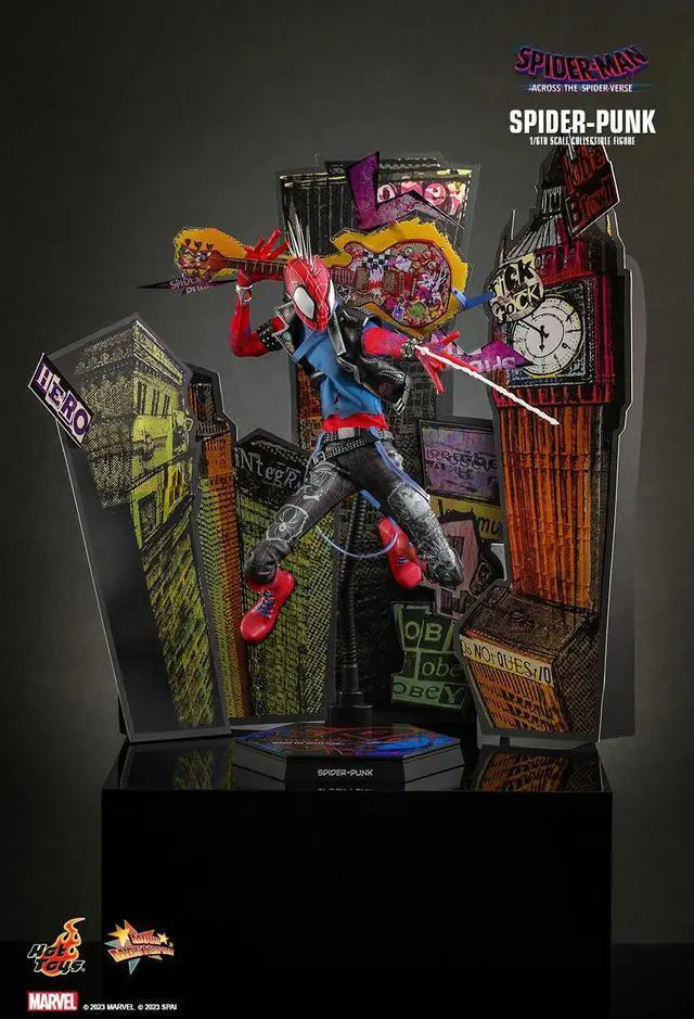 Alt view image 5 of 5 - figure Hot Toys MMS726 - Marvel Comics - Spider-Man : Across The Spider Verse - Spider Punk Standard Version