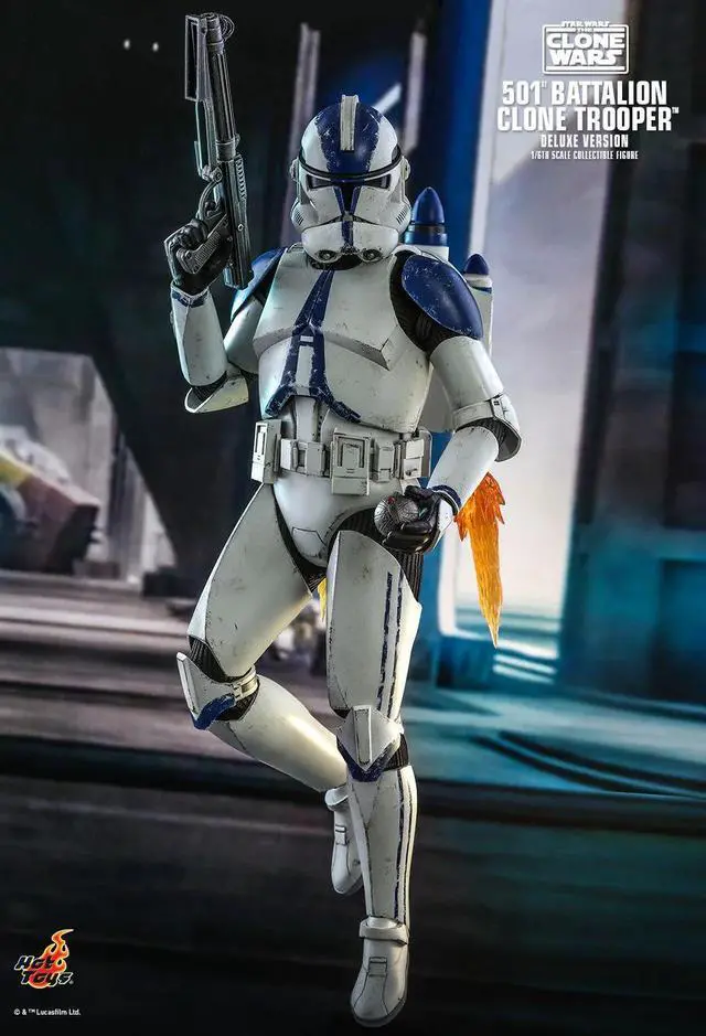 Alt view image 5 of 5 - Figure Hot Toys TMS023 - Star Wars : The Clone Wars - 501ST Battalion Clone Trooper deluxe Version
