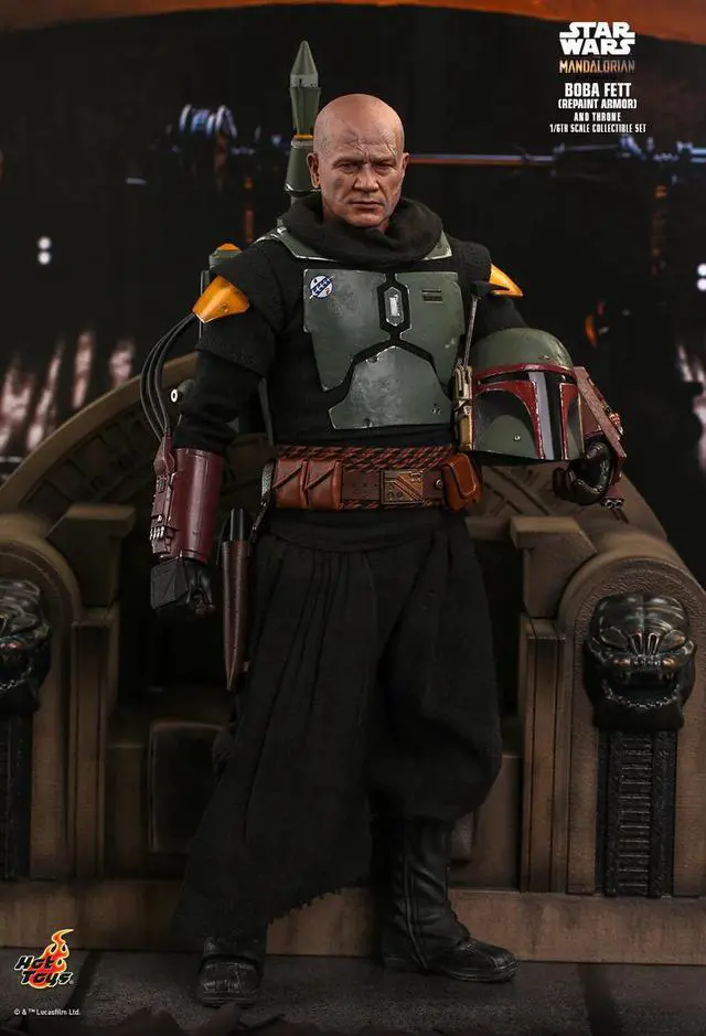 Alt view image 4 of 5 - Figure Hot Toys TMS056 - Star Wars : The Mandalorian - Boba Fett Repaint Armor Version & Throne Standard Version