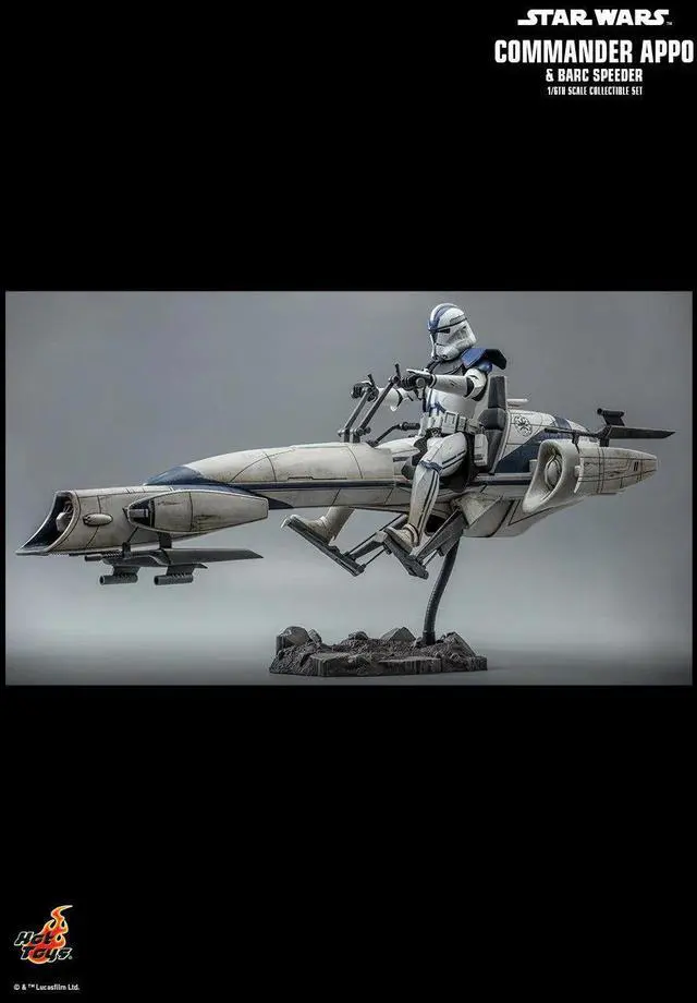 Alt view image 5 of 5 - Figure Hot Toys TMS076 - Star Wars : The Clone Wars - Commander Appo And Barc Speeder