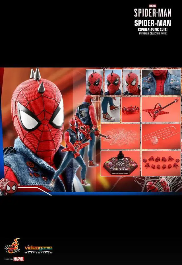 Alt view image 2 of 5 - Figure Hot Toys VGM32 - Marvel Comics - Marvel's Spider-Man - Spider-Man Spider-Punk Suit Version