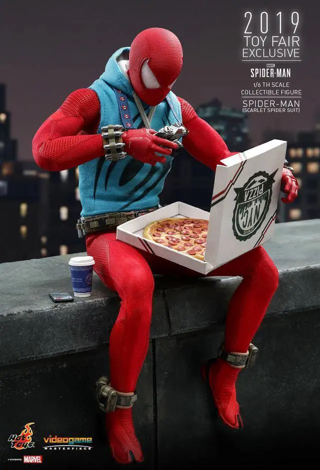 Alt view image 5 of 5 - Figure Hot Toys VGM34 - Marvel Comics - Marvel's Spider-Man - Spider-Man Scarlet Suit Version