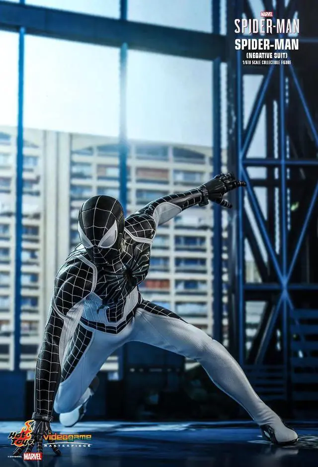 Alt view image 5 of 5 - Figure Hot Toys VGM36 - Marvel Comics - Marvel's Spider-Man - Spider-Man Negative Suit
