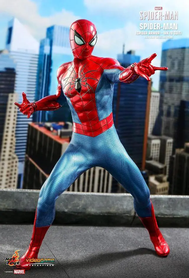 Alt view image 4 of 5 - Figure Hot Toys VGM43 - Marvel Comics - Marvel's Spider-Man - Spider-Man Spider Armor MK IV Suit Version