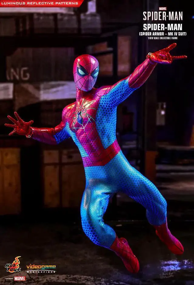 Alt view image 5 of 5 - Figure Hot Toys VGM43 - Marvel Comics - Marvel's Spider-Man - Spider-Man Spider Armor MK IV Suit Version