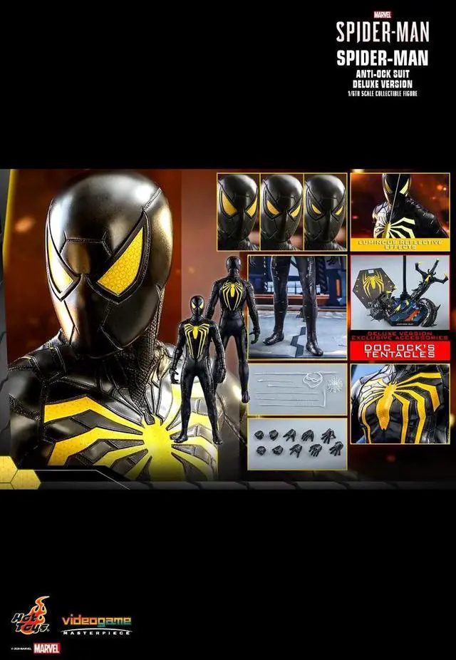 Alt view image 2 of 5 - Figure Hot Toys VGM45 -Marvel Comics - Marvel's Spider-Man - Spider-Man Anti OCK Suit Deluxe Version