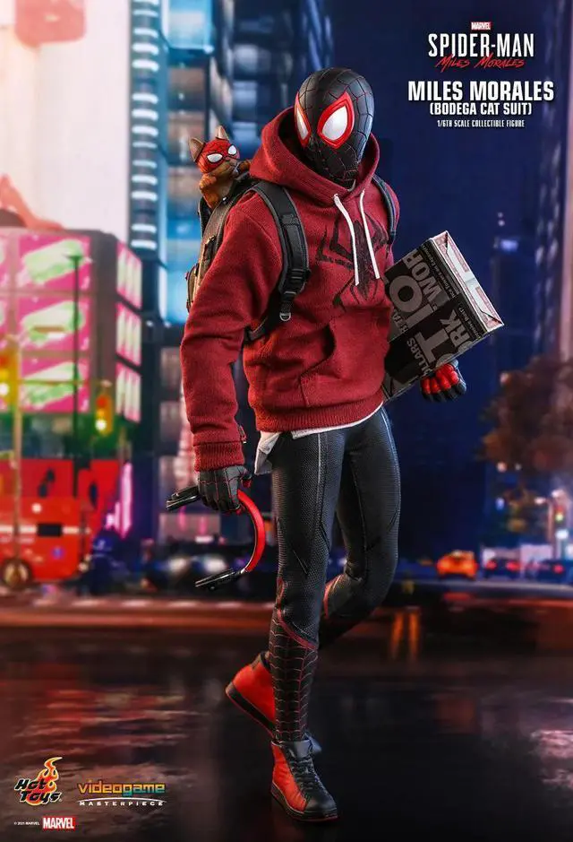 Alt view image 3 of 5 - Figure Hot Toys VGM50 - Marvel's Spider-Man : Miles Morales - Miles Morales Bodega Cat Suit
