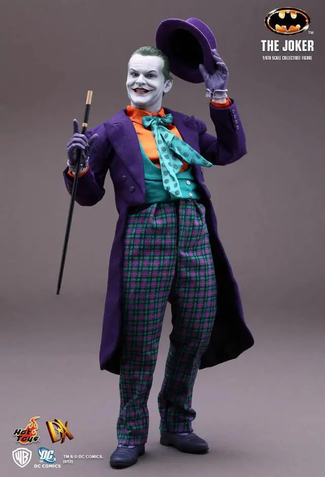 Alt view image 8 of 9 - Batman Joker 1989 Jack Nicholson 1:6 Scale Action Figure Hot Toys