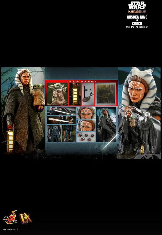Alt view image 2 of 5 - Figure Hot Toys DX21 - Star Wars : The Mandalorian - Ahsoka Tano & Grogu