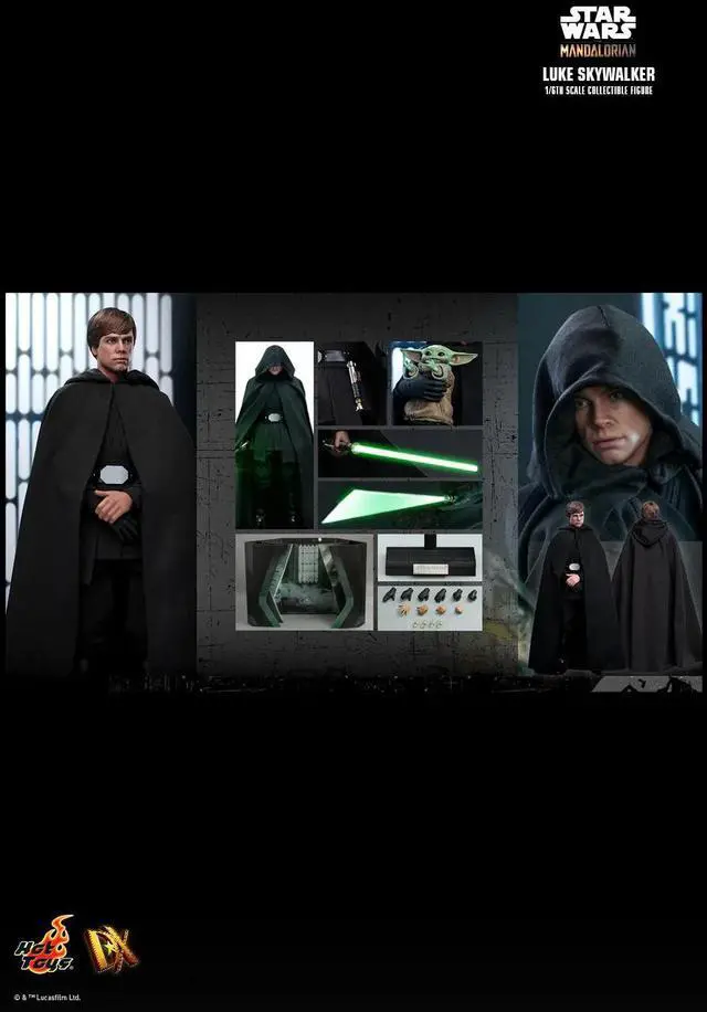 Alt view image 2 of 5 - Figure Hot Toys DX22 - Star Wars : The Mandalorian - Luke Skywalker Standard Version