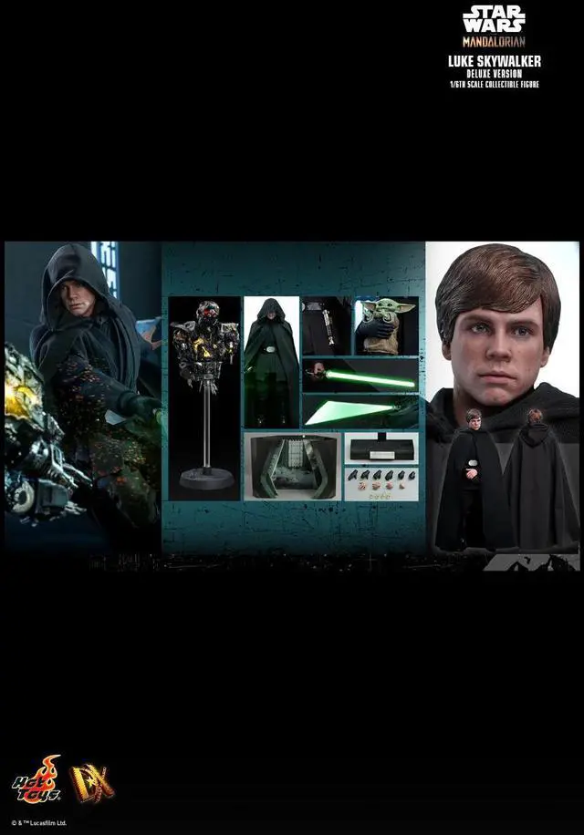 Alt view image 2 of 5 - Figure Hot Toys DX23 - Star Wars : The Mandalorian - Luke Skywalker Standard Version