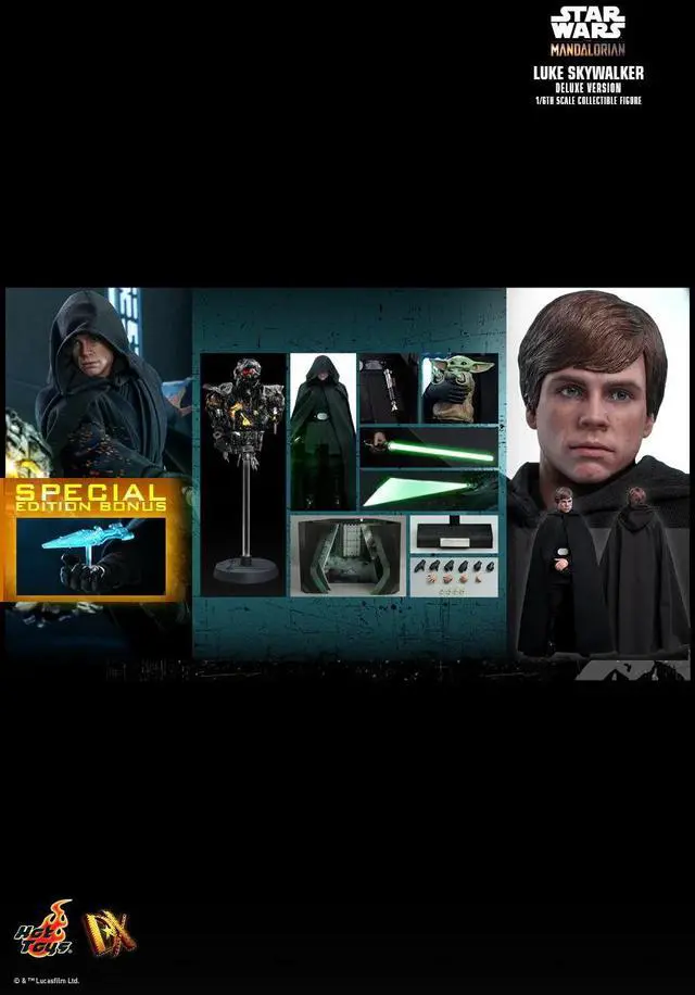 Alt view image 2 of 5 - Figure Hot Toys DX23D - Star Wars : The Mandalorian - Luke Skywalker Deluxe Version