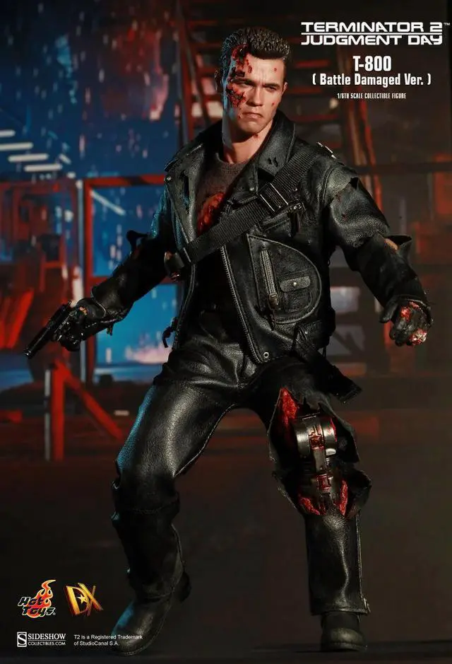 Alt view image 5 of 5 - Figure Hot Toys DX13 - Terminator 2 : Judgment Day - T800 Battle Damaged Version Standard Version