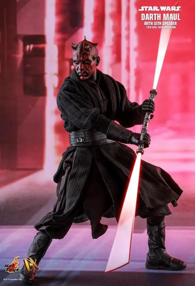 Alt view image 3 of 5 - Figure Hot Toys DX17 - Star Wars 1 : The Phantom Menace - Darth Maul With Sith Speeder Standard Version