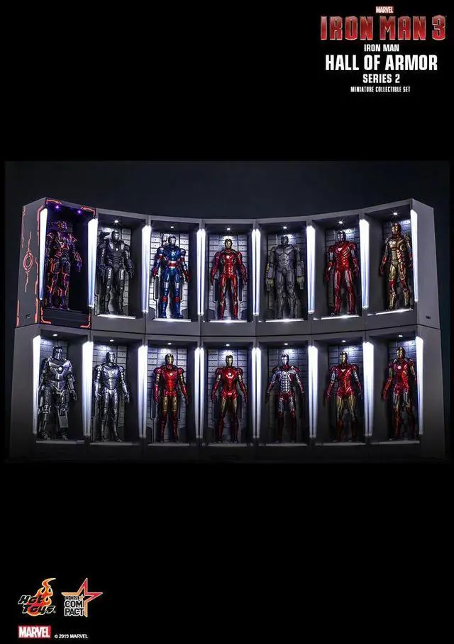 Alt view image 5 of 5 - Figure Hot Toys MMSC014-MMSC020 - Marvel Comics - Iron Man 3 - Iron Man Hall Of Armor Series 2