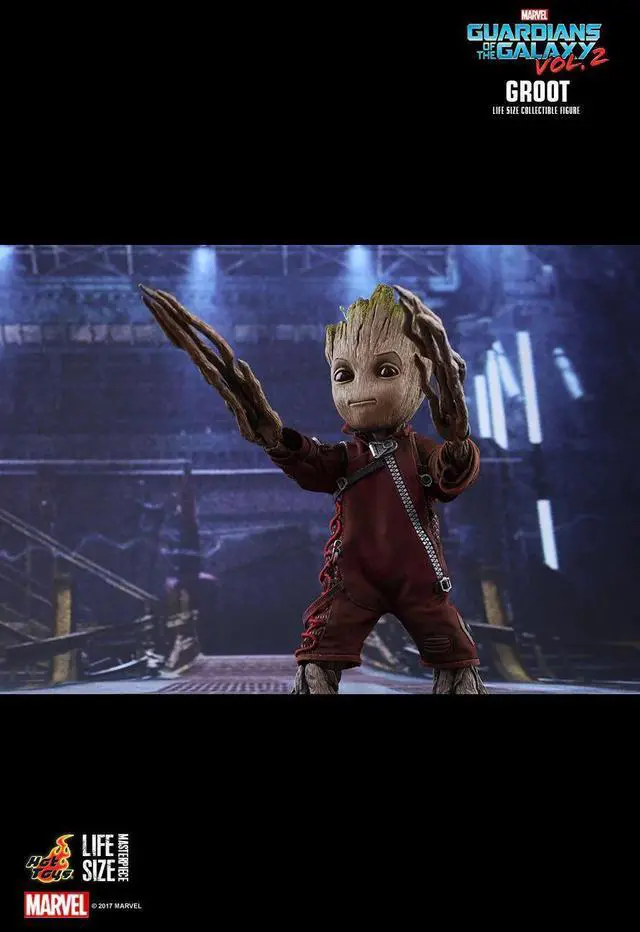Alt view image 6 of 6 - hot toys marvel guardians of the galaxy vol. 2 baby groot lifesize action figure