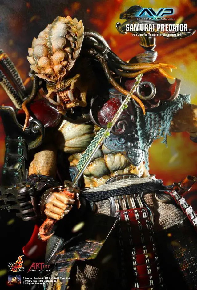 Alt view image 12 of 12 - Samurai Predator Alien vs Predator 1/6 Scale Hot Toys Figure