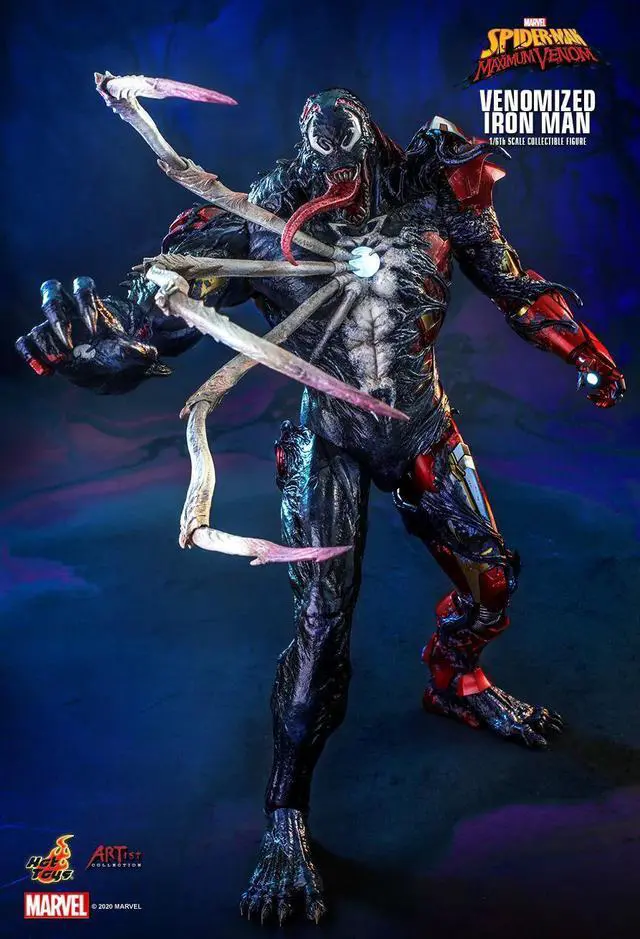 Alt view image 5 of 5 - Figure Hot Toys AC04 - Marvel Comics - Marvel's Spider-Man : Maximum Venom -Venomized Iron Man Standard Version