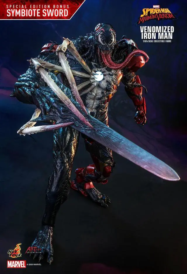 Alt view image 5 of 5 - Figure Hot Toys AC04 - Marvel Comics - Marvel's Spider-Man : Maximum Venom -Venomized Iron Man Deluxe Version
