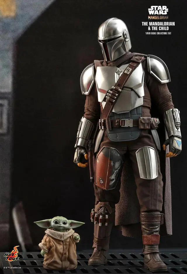 Alt view image 5 of 5 - Figure Hot Toys TMS014 - Star Wars - The Mandalorian -The Mandalorian & The Child Standard Version