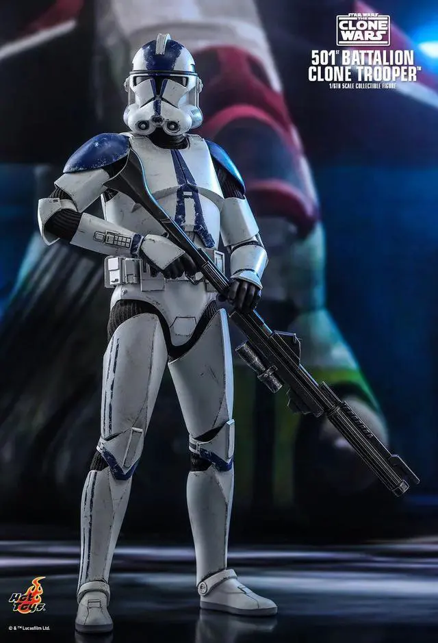 Alt view image 5 of 5 - Figure Hot Toys TMS022 - Star Wars : The Clone Wars - 501ST Battalion Clone Trooper Standard Version