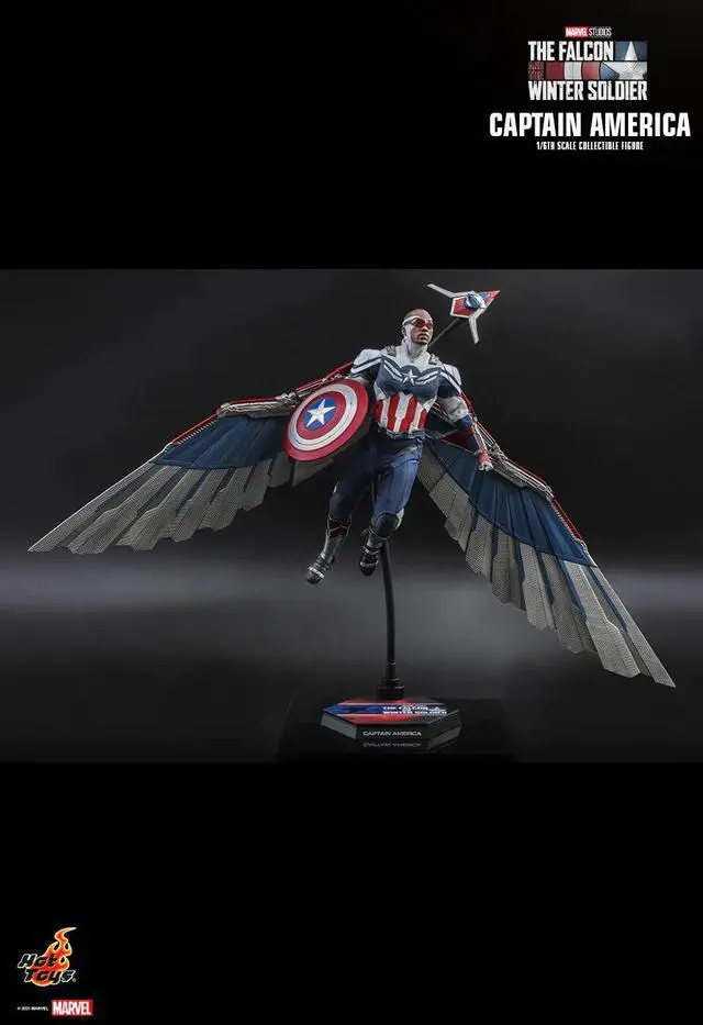 Alt view image 5 of 5 - Figure Hot Toys TMS040 - Marvel Comics - The Falcon & The Winter Soldier - Captain America
