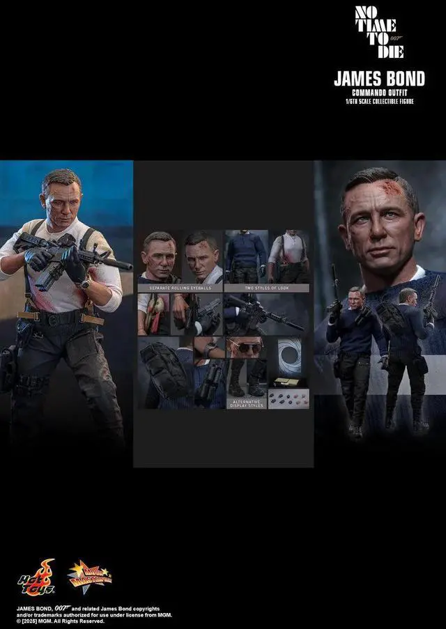 Alt view image 2 of 5 - Figure Hot Toys MMS804 - No Time to Die - James Bond Commando Outfit