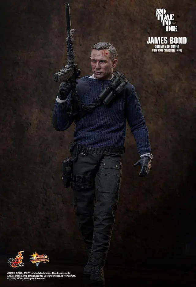 Alt view image 3 of 5 - Figure Hot Toys MMS804 - No Time to Die - James Bond Commando Outfit