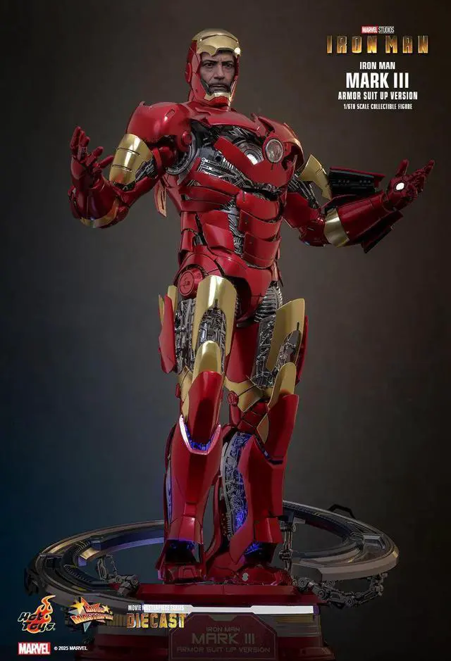 Alt view image 5 of 5 - Figure Hot Toys MMS825D72B - Marvel Comics - Iron Man - Iron Man Mark III Armor Suit Up Version