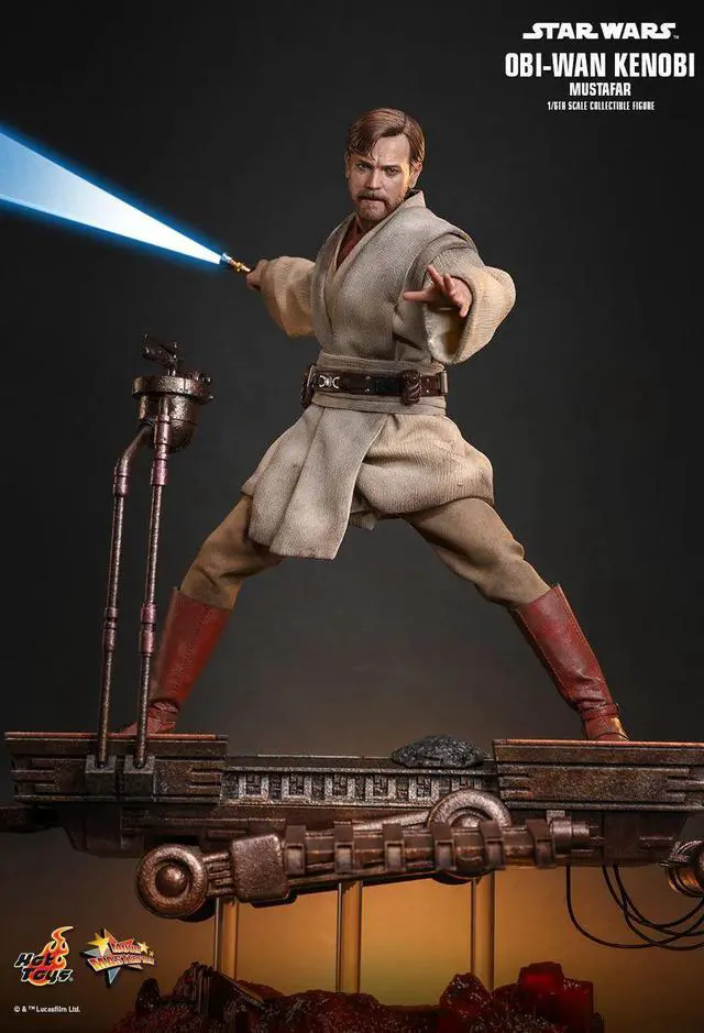 Alt view image 4 of 5 - Figure Hot Toys MMS843 - Star Wars III : Revenge Of The Sith - Obi Wan Kenobi Mustafar Version