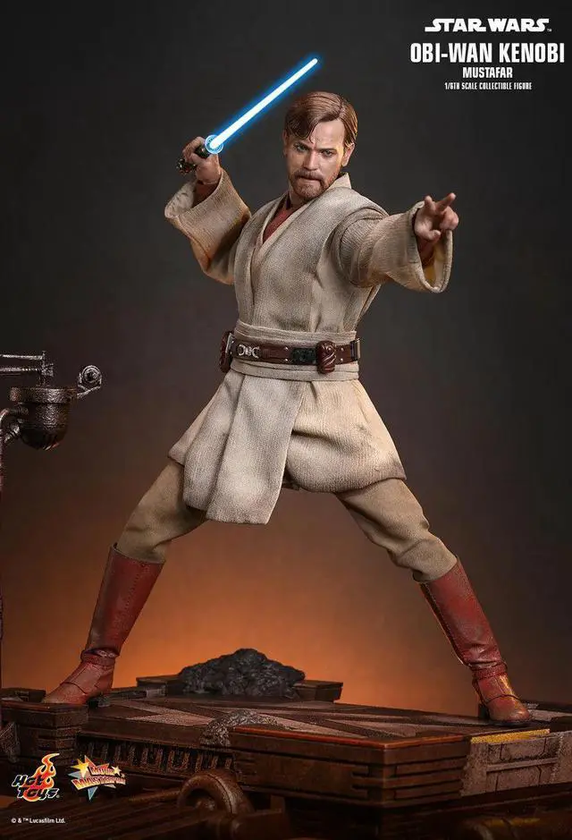 Alt view image 3 of 5 - Figure Hot Toys MMS843 - Star Wars III : Revenge Of The Sith - Obi Wan Kenobi Mustafar Version