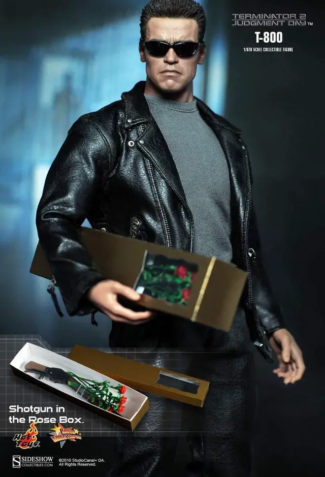 Alt view image 6 of 6 - terminator 2 judgement day hot toys movie masterpiece 1/6 scale collectible figure t800 arnold schwarzenegger