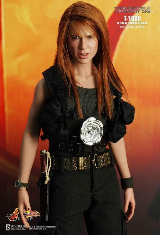 Alt view image 6 of 6 - hot toys terminator 2 judgement day movie masterpiece 1/6 scale collectible figure t1000 as sarah connor