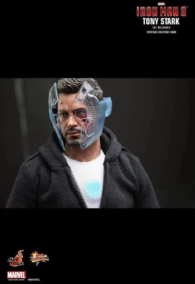 Alt view image 5 of 5 - Figure Hot Toys MMS209 - Marvel Comics - Iron Man 3 - Tony Stark The Mechanic Standard Version