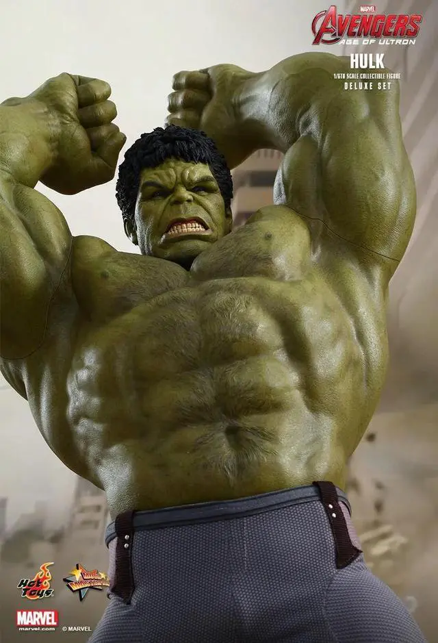 Alt view image 10 of 10 - Marvel Avengers Age of Ultron 16 Collectible Figure Hulk Deluxe Set by Hot Toys