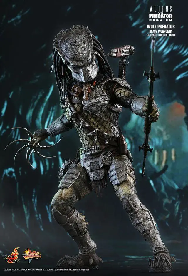Alt view image 5 of 5 - Figure Hot Toys MMS443 - Aliens Vs. Predator : Requiem - Wolf Predator Heavy Weaponry