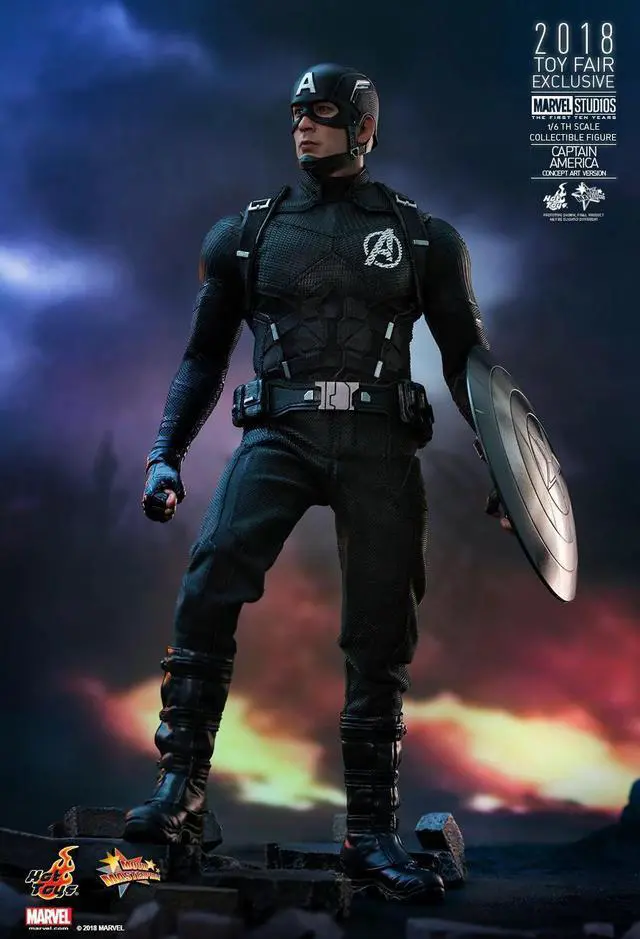 Alt view image 5 of 5 - Figure Hot Toys MMS488 - Marvel Comics - Marvel Studios : The First Ten Years - Captain America Concept Art Version