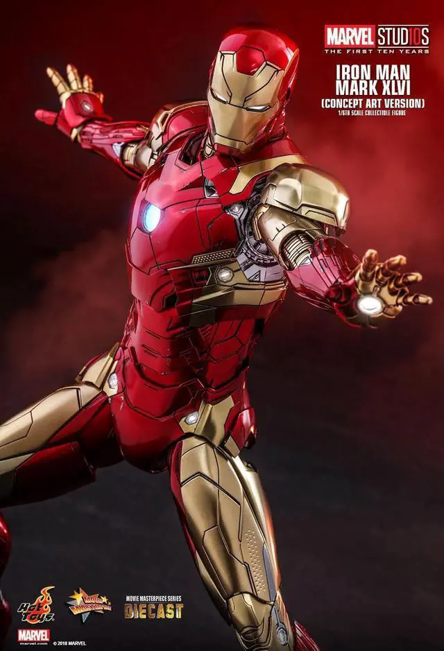 Alt view image 5 of 5 - Figure Hot Toys MMS489D25 - Marvel Comics - Marvel Studios : The First Ten Years - Iron Man Mark XLVI Concept Art Version