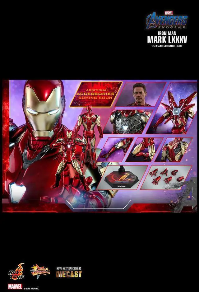 Alt view image 2 of 5 - hot toys marvel: avengers endgame - iron man mark lxxxv 1:6 scale figures, multicolor, ht904599